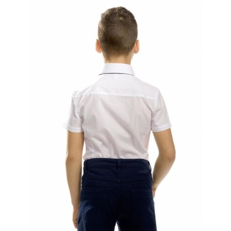 Short -sleeve shirt for Pelican boy, height 152 cm, white color-1
