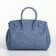 Women's bag on the Textura valve, small size, blue color
