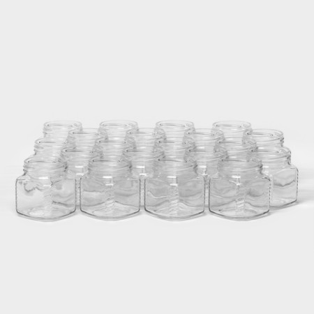 A set of glass cans for conservation, TO-66 mm, 250 ml, 20 pcs