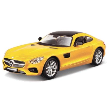 Machine BBURAGO Mercedes-AMG GT, Die-Cast, 1:32, yellow color