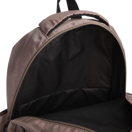 Young backpack from textiles with lightning, 5 pockets, brown color-5