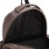 Young backpack from textiles with lightning, 5 pockets, brown color