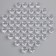 Crystals are plastic decorative, set 45 pcs., Size 1 pc. - 2.5 × 2 cm, the color is transparent