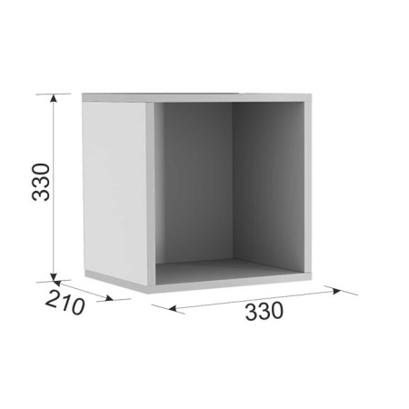 Hall-shelf 47, 330 × 210 × 330 mm, fuchsia color-1