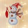 Glass sticker "Snowman with a bump in hand" 10x13 cm