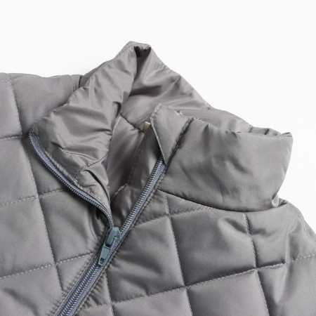 Children's jacket quilted, gray color, height 116 cm-6
