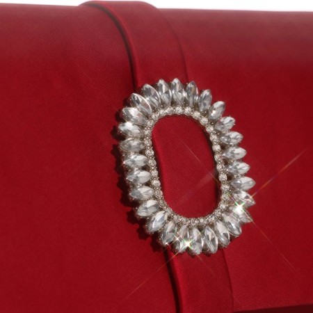 Bag-clate on magnet, burgundy color-4
