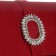 Bag-clate on magnet, burgundy color