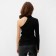 Women's longing on one shoulder Minaku: Basic Line Black Color, size 40