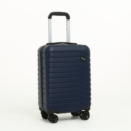 Small suitcase 18 "on lightning, code castle, 4 wheels, blue color-1