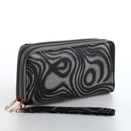 Women's wallet on lightning, gray color