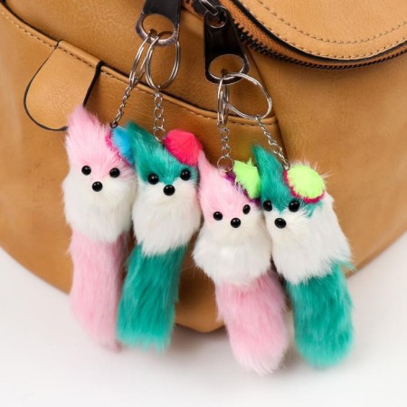 Fluffy on the ring "in a rainbow hat with a rhinestone", mix-1