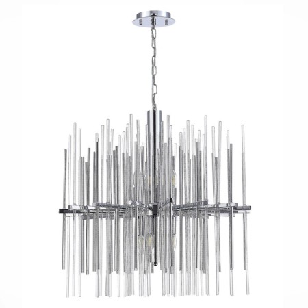 Suspended chandelier ST LUCE. SL1628.103.08. TERAMO. 8x40 watts, E14, 65x65x65 cm, chromium color-3