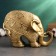 Figure "Elephant with symbols" 18x25x11cm, bronze