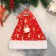 New Year's cap "deer and snowflakes" 29x40 cm, red