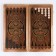 Blacks with a leather insert "crocodile", wooden board 60 x 60 cm, (chip D = 2.7 cm, h = 0.9 cm)