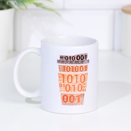 Sublimation mug "Grind coffee into code", 320 ml, with application-2