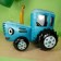 Foil ball 28 "3D Blue Tractor", figure