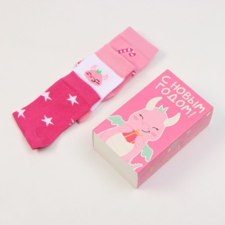 KAFTAN children's socks "Happy New Year" 3 pairs, rr 18-20-3