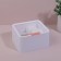 Organizer for storage, with a lid, 2 sections, 14.5 × 13 cm, white/transparent color