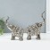 Souvenir ceramics "Two elephants - bubbles" silver set 2 pcs 4x17x18 5x16.5x22 cm