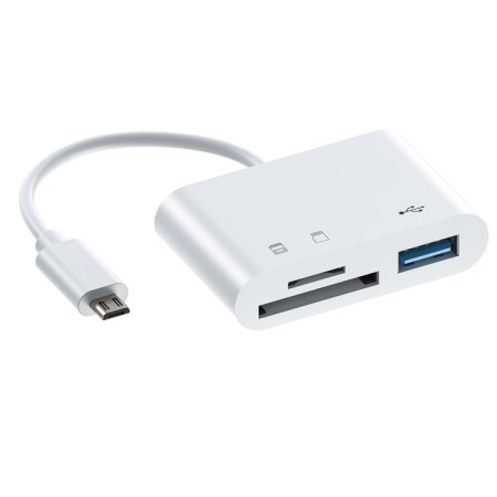 Cartridder-TG Luazon LNCR-099, MicroUSB adapter, USB, Microsd, SD, White-4