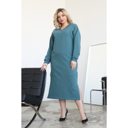 Female dress, size 54, turquoise color-9