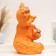 Piggy bank "Fox with fish" 40x40x30cm, redhead