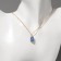 Pendant "love" soda, blue in gold, 40 cm