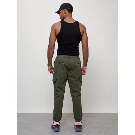 Cargo jeans men, size 56, khaki color-5