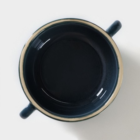 Porcelain broth BLU REATTIVO, 300 ml, D = 11.5 cm, Blue color-2