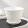 Pot for flowers with a pallet "Antik", 1.6 l, d = 17 cm, white color