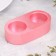 Gypsum Climber from gypsum for two candles oval, 12x6x3cm, pink