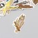 Stickers for creativity "City and forest birds" embossing gold set 48 pcs 9x7x0.8 cm
