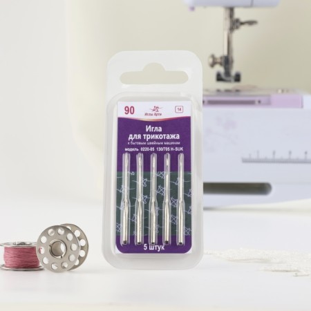 Needles for household sewing machines, for knitwear, No. 90, 5 pcs-4