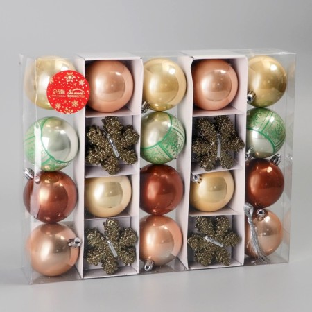Set of jewelry plastic 40 pcs "Snow Eide Frame" Tenderness, D-6 cm, snowflake 6 cm, mix-1