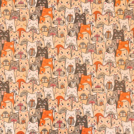 Paper Crafts "Kittens with Gifts", 70 x 100 cm-1