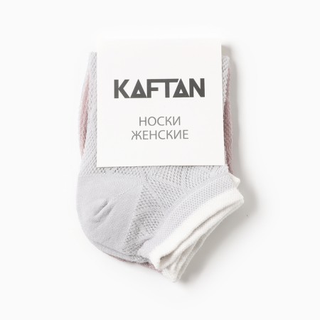 Set of female socks KAFTAN 2 pairs, p. 36-39 (23-25 ​​cm), coffee/gray-4
