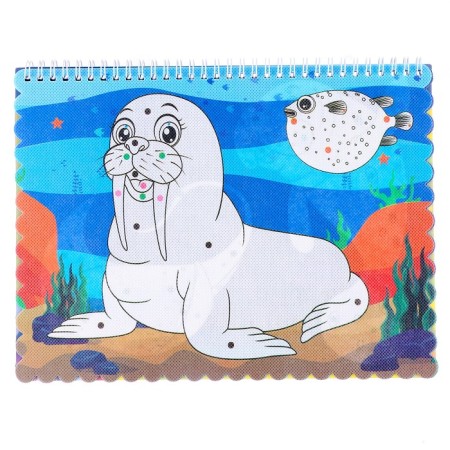 Coloring book Maintenance "Underwater World" felt-tip pens 12 centers, 3D glasses, water bottle-9