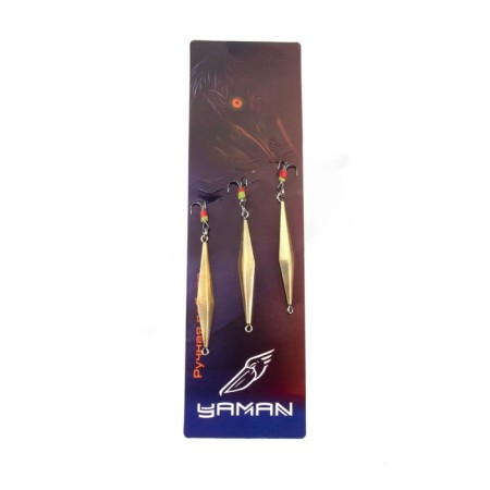 Vertical "Yaman" killer with a tee, size 40 mm, 3.5 g, brass color-4