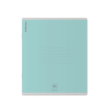 A notebook of 80 sheets in the Erichkrause "Nature Colors" cage, cover coated cardboard, offset block, mix-1
