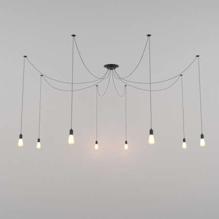 Lamp "Spider" black 8x40W E27 80x80x90 cm Bayerlux-1