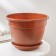 Pot for flowers with a pallet "Antik", 3.6 l, d = 22 cm, terracotta color