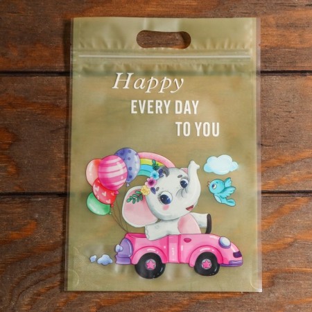 Gift package, with zip-lock fastener, 15 x 22 cm, mix-4