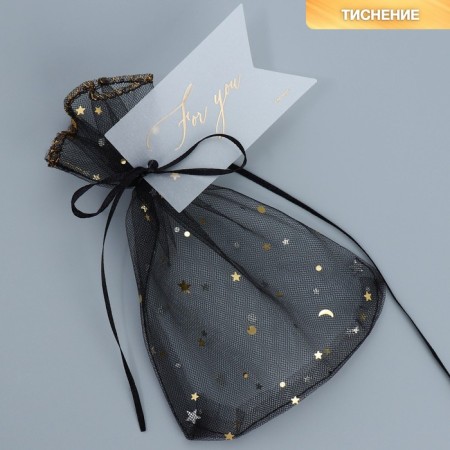 Gift bag from tulle "Evening", 13 x 18 s +/- 1.5 cm