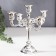 Summary Metal for 5 candles "Pink evening" Color silver 20.5x21x21 cm