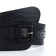 Women's belt, width 11 cm, leather buckle, black color
