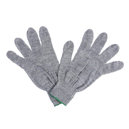 Workers, x/b gloves, knitting grade 10, 4 threads, size 9, without coating, gray-1