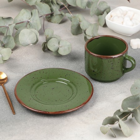 Tea couple Punto Verde, cup 200 ml, saucer d = 15.5 cm-1