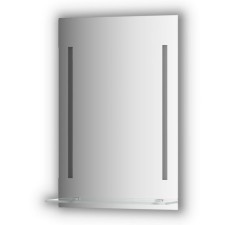 A mirror with a shelf 50 cm, with 2 built-in LED-lights 11 W, 50x75 cm, evoForm